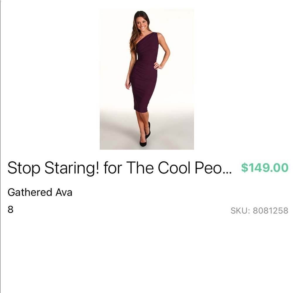 Stop Staring! Retro curvey one shoulder dress